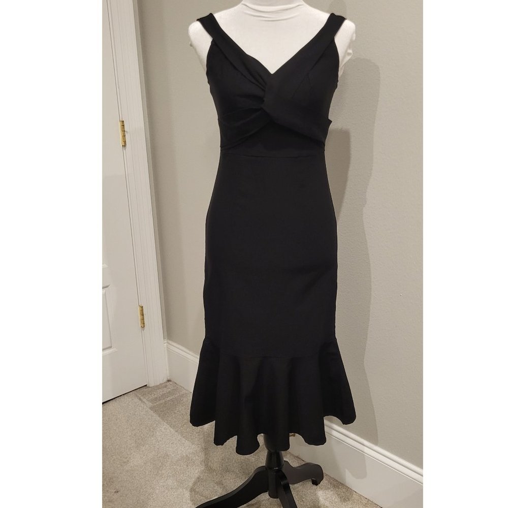NEW Belle Poque Black Evening Cocktail Dress Bodycon Mermaid Style NWT